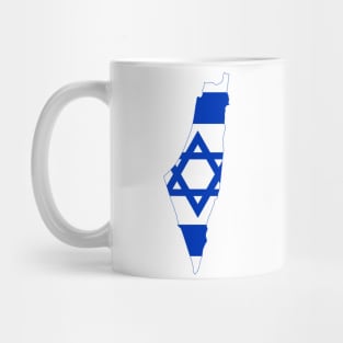 Israel Map with Flag of Israel` Mug